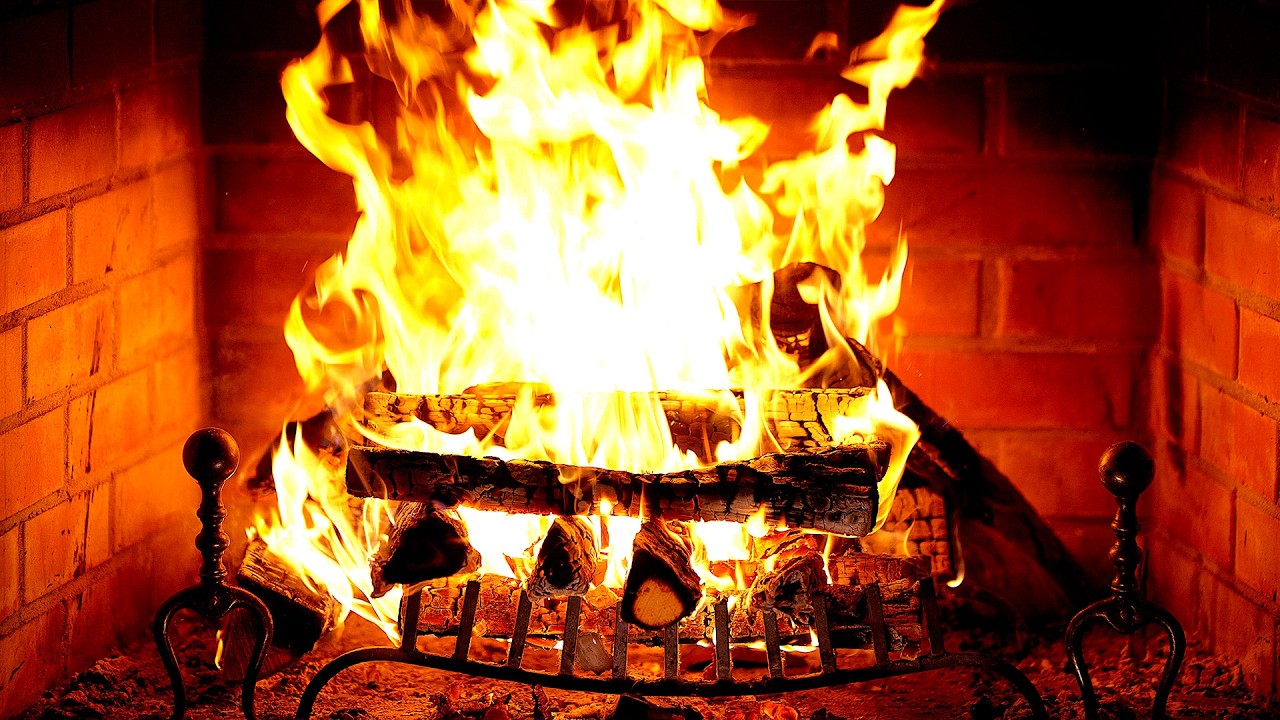 🔥 Fireplace 4K (12 HOURS). Cozy Fireplace with Burning Logs and Crackling Fire Sounds
