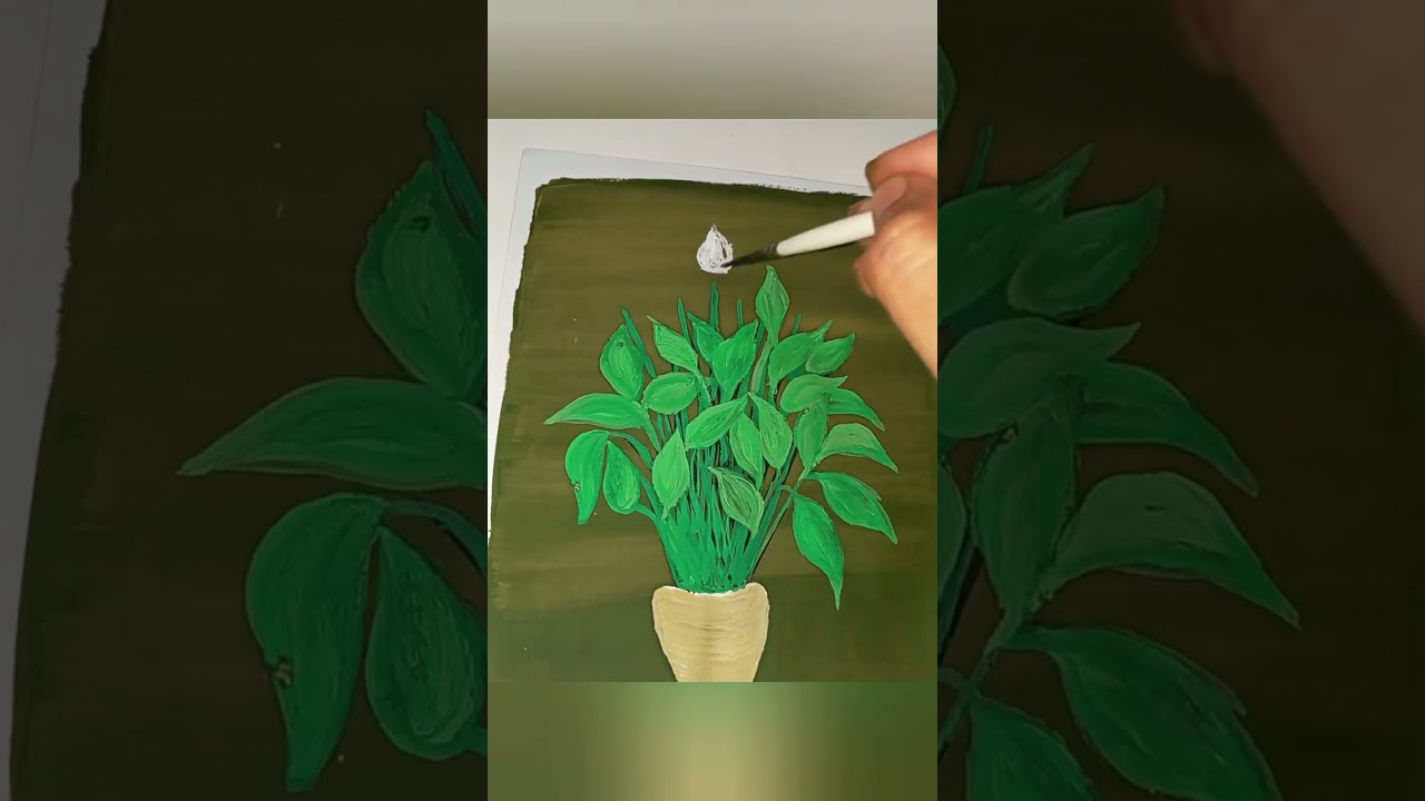 Best Indoor Flower Art ideas for beginner's#with acrylic colours# youtubevideo#MakingEverythingEasy