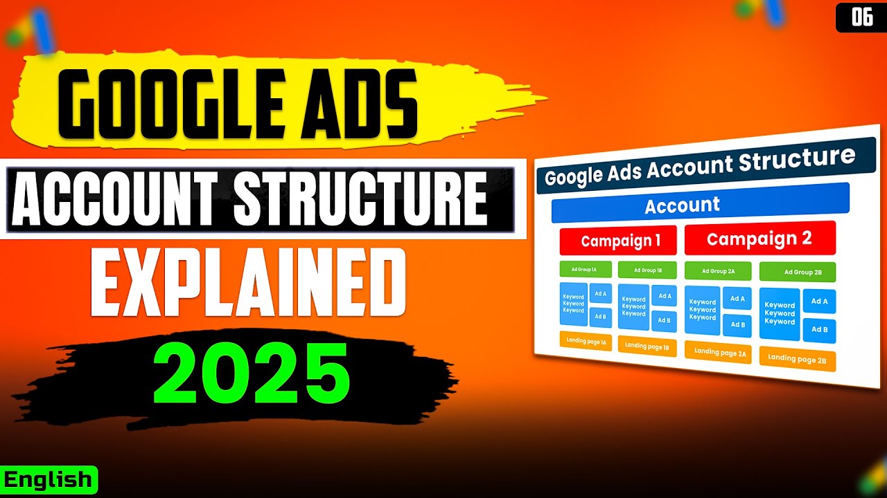 Google Ads Account Structure Explained Full Guide 2025 | Google Ads Latest Course 2025 in English