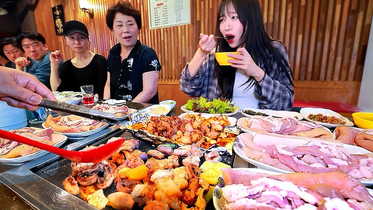 부산6) 여기가 제 부산1등 입니다..🥹 이모님과 손님들 모두가 놀란 양곱창 이모카세 xx인분 먹방