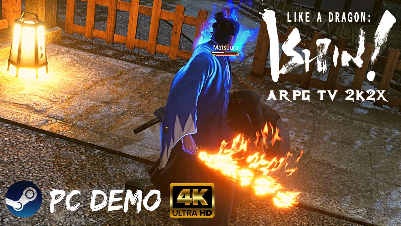 Like A Dragon Ishin PC Demo Mini Boss Fight 4K60FPS (龍が如く 維新! 極)