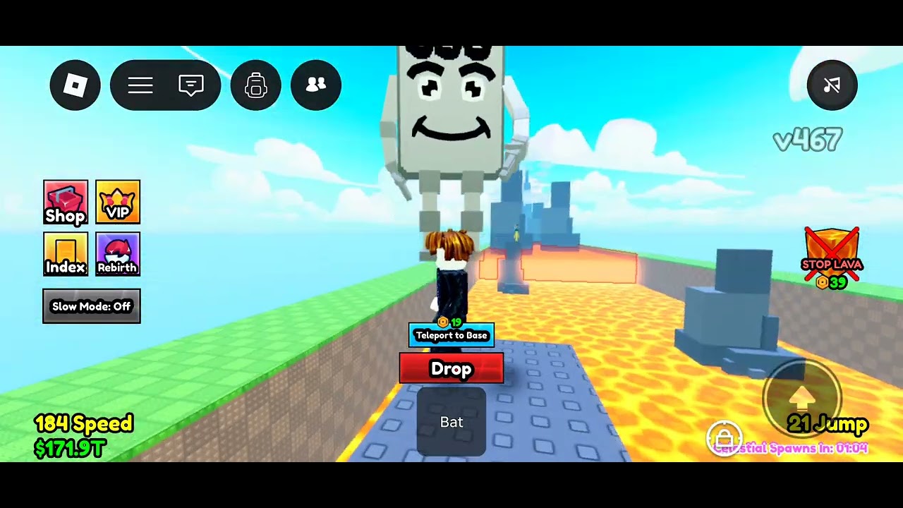 Gameplay of escape the lava for BRAINROTS 👆😁