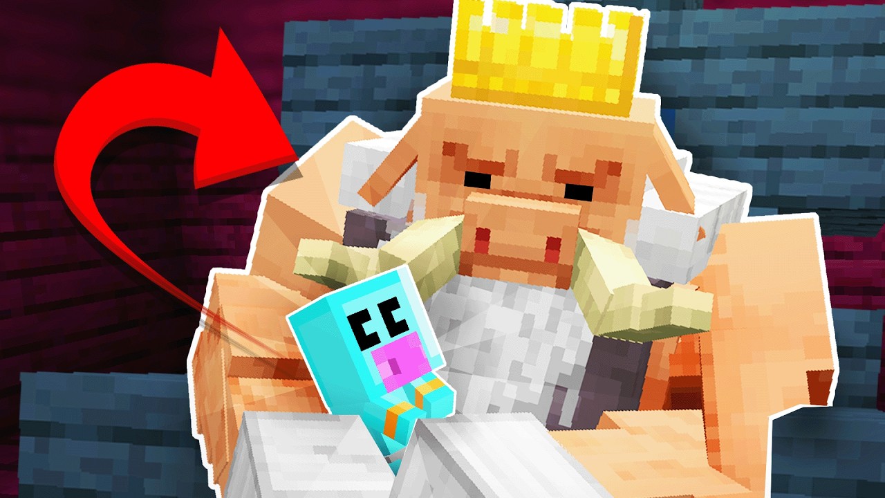 From Baby to Piglin KING in Minecraft