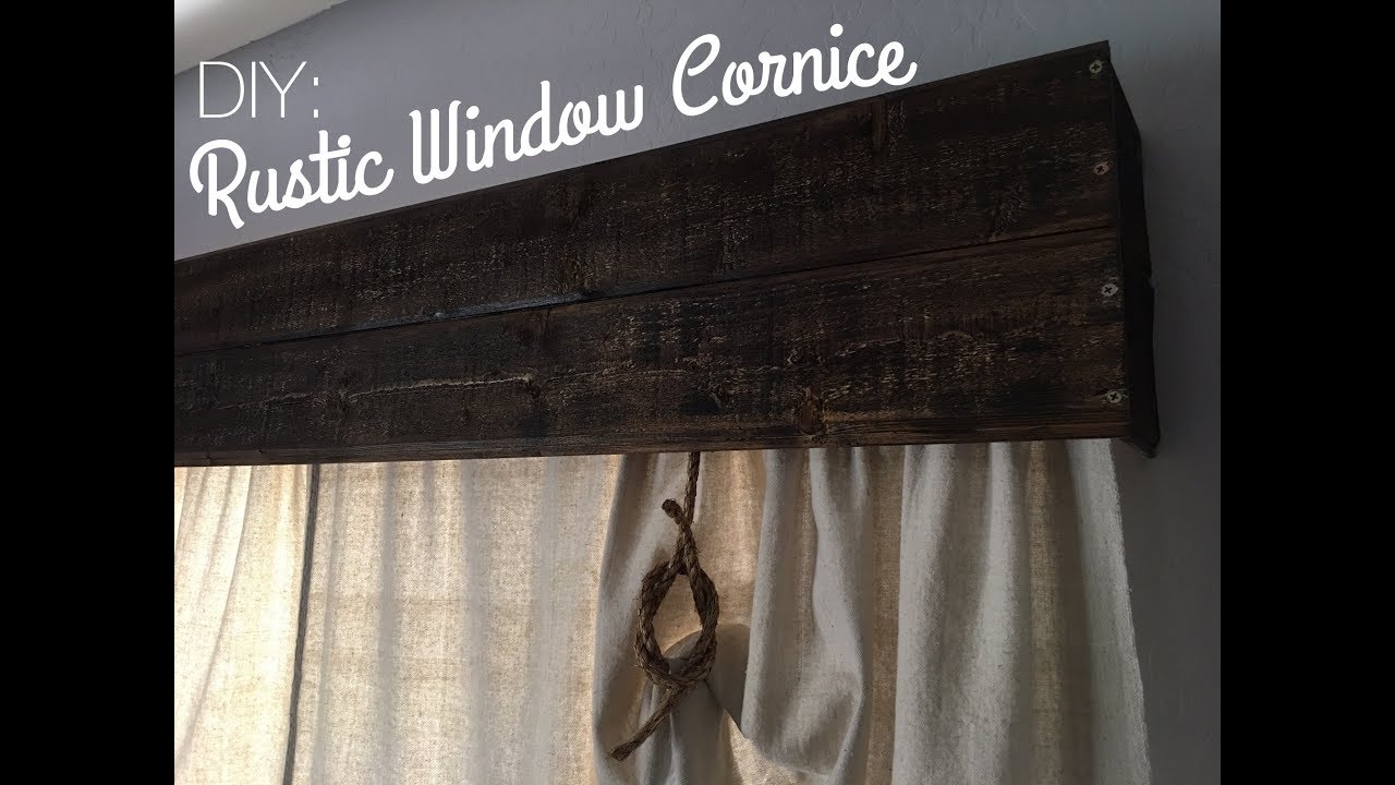 RUSTIC WOOD CORNICE DIY: Made from tongue & groove wood