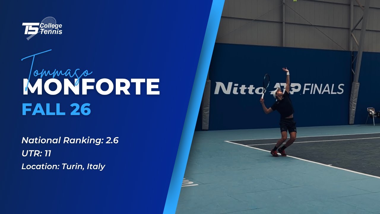 Monforte Tommado College Tennis Recruiting Video Fall 2026