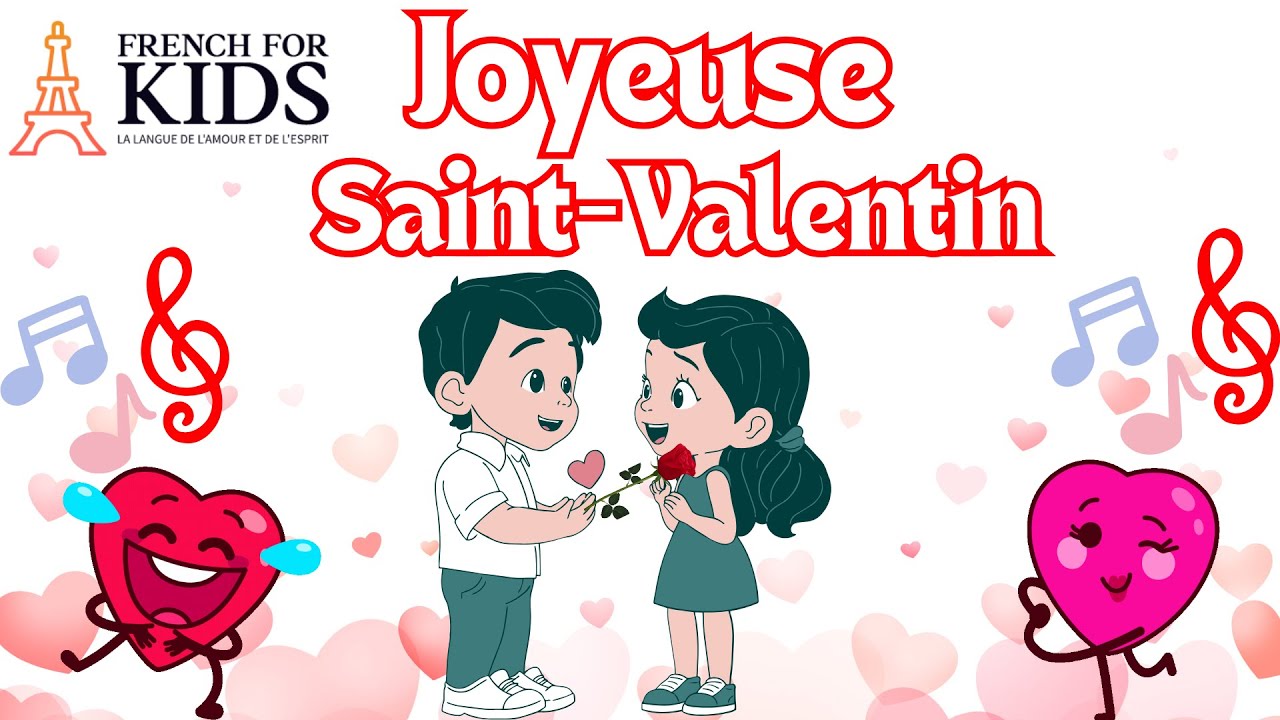 Happy Valentine's Day! 🎁❤️ Fun French Song & Animation