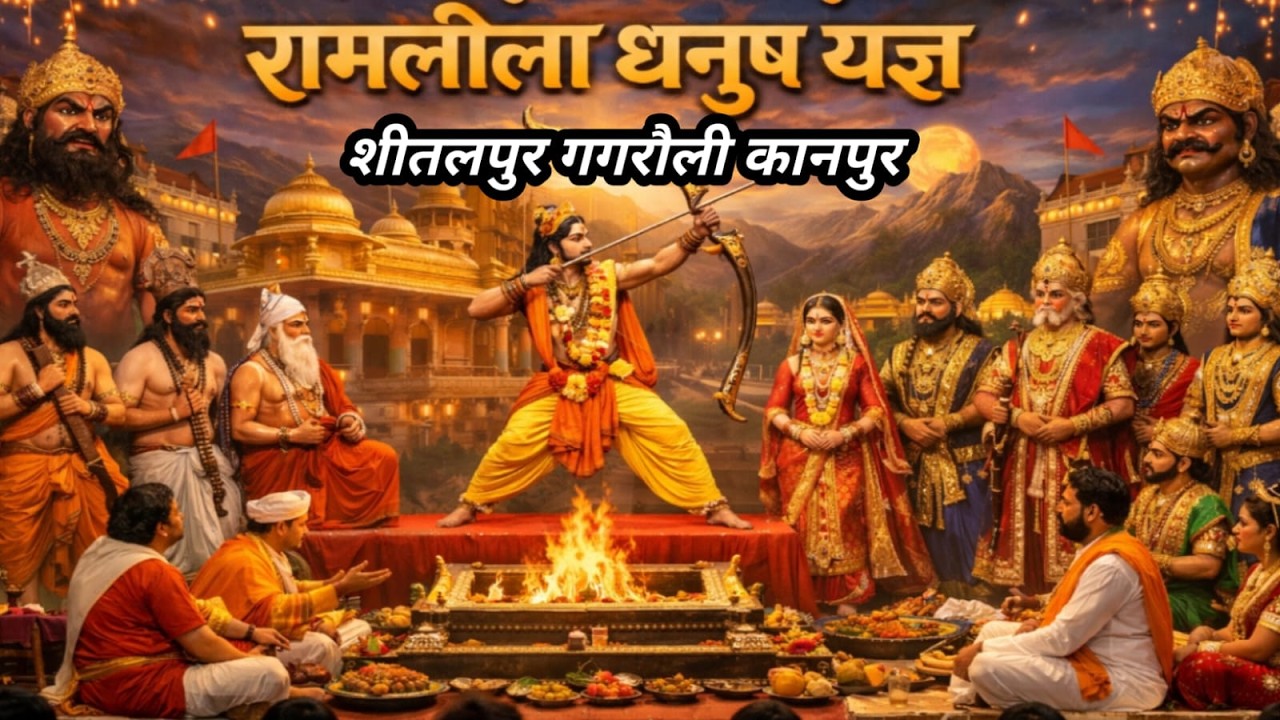 विशाल धनुष यज्ञ महोत्सव ग्राम शितलपुर गंगरौली कानपुर  से सीधा प्रसारण श्री दिव्य रामलीला