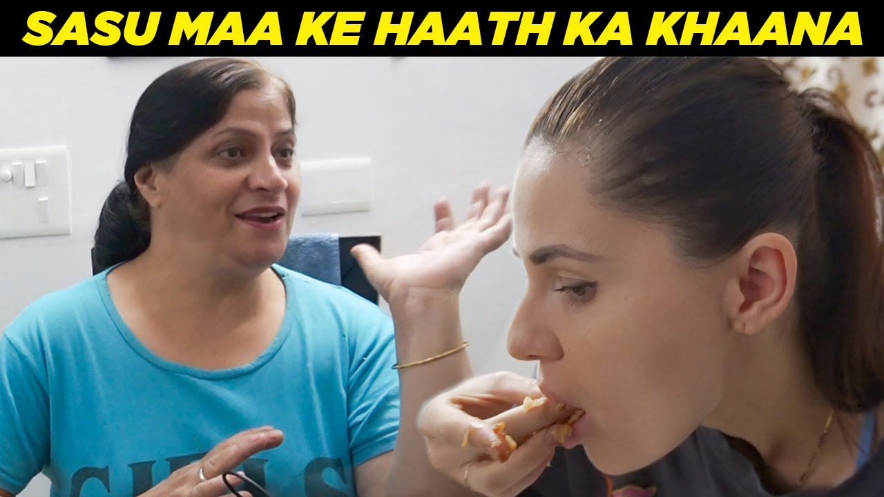 Eating Mother's Home Cooked Indian Food