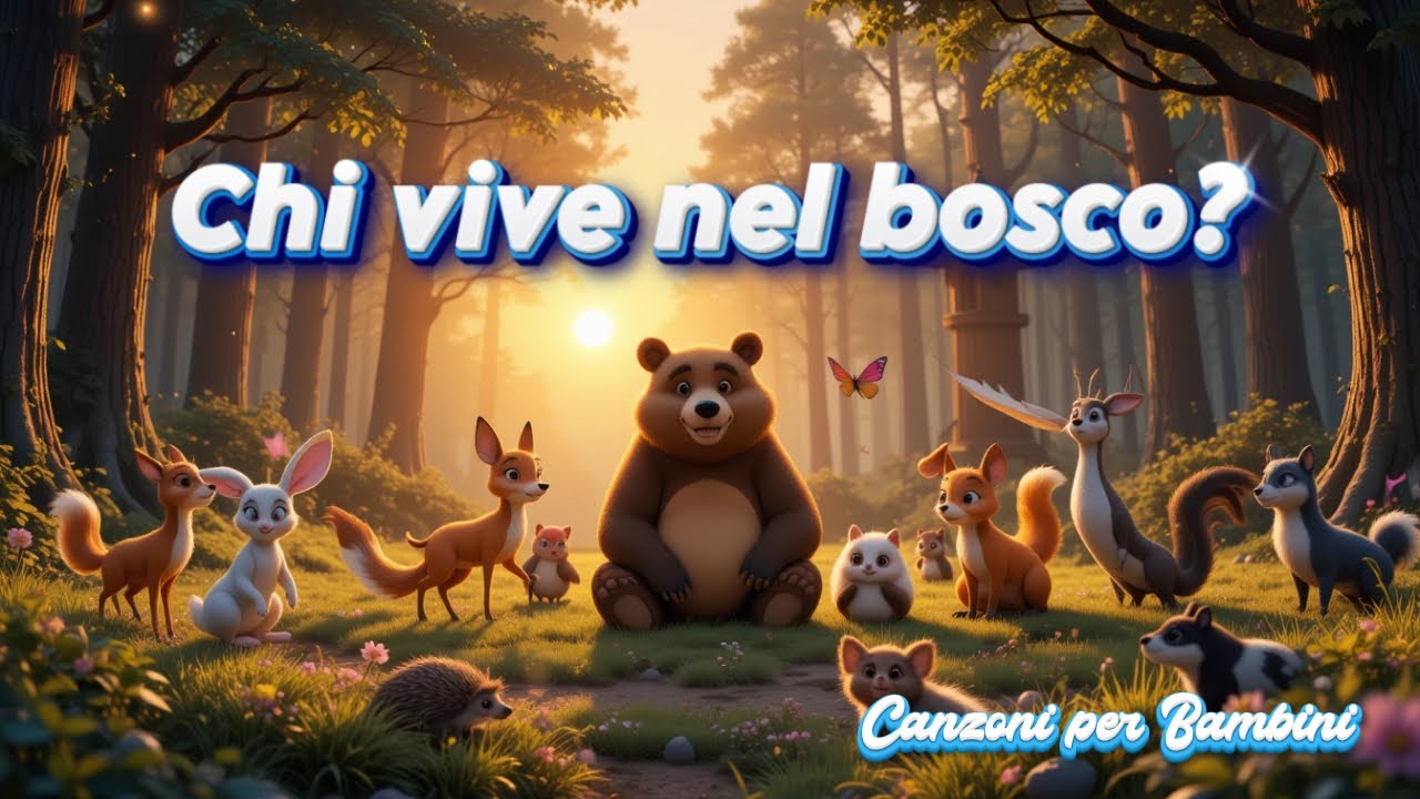 Canzone dei 10 Animali del Bosco | Suoni Divertenti per Bambini