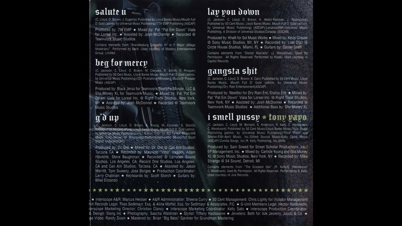 G-Unit - Beg For Mercy (Acapella)