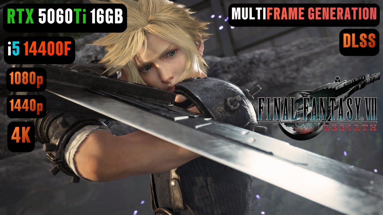 RTX 5060 Ti 16GB Final Fantasy VII Rebirth FPS TEST | RTX 5060 Ti & i5 14400F Benchmark