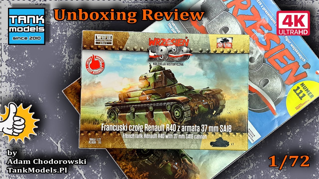 Unboxing 326 - 1:72 Renault R40 37mm SA18 Early - FTF PL1939-111