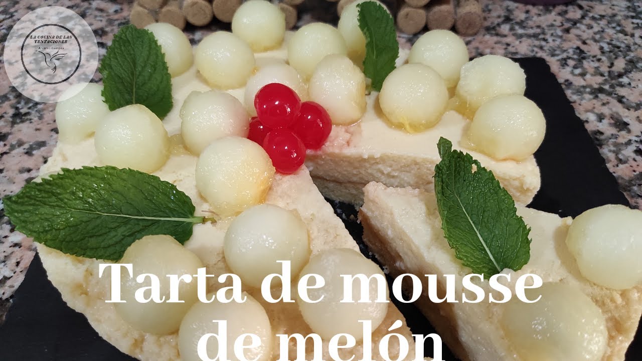 Tarta de mousse de melón