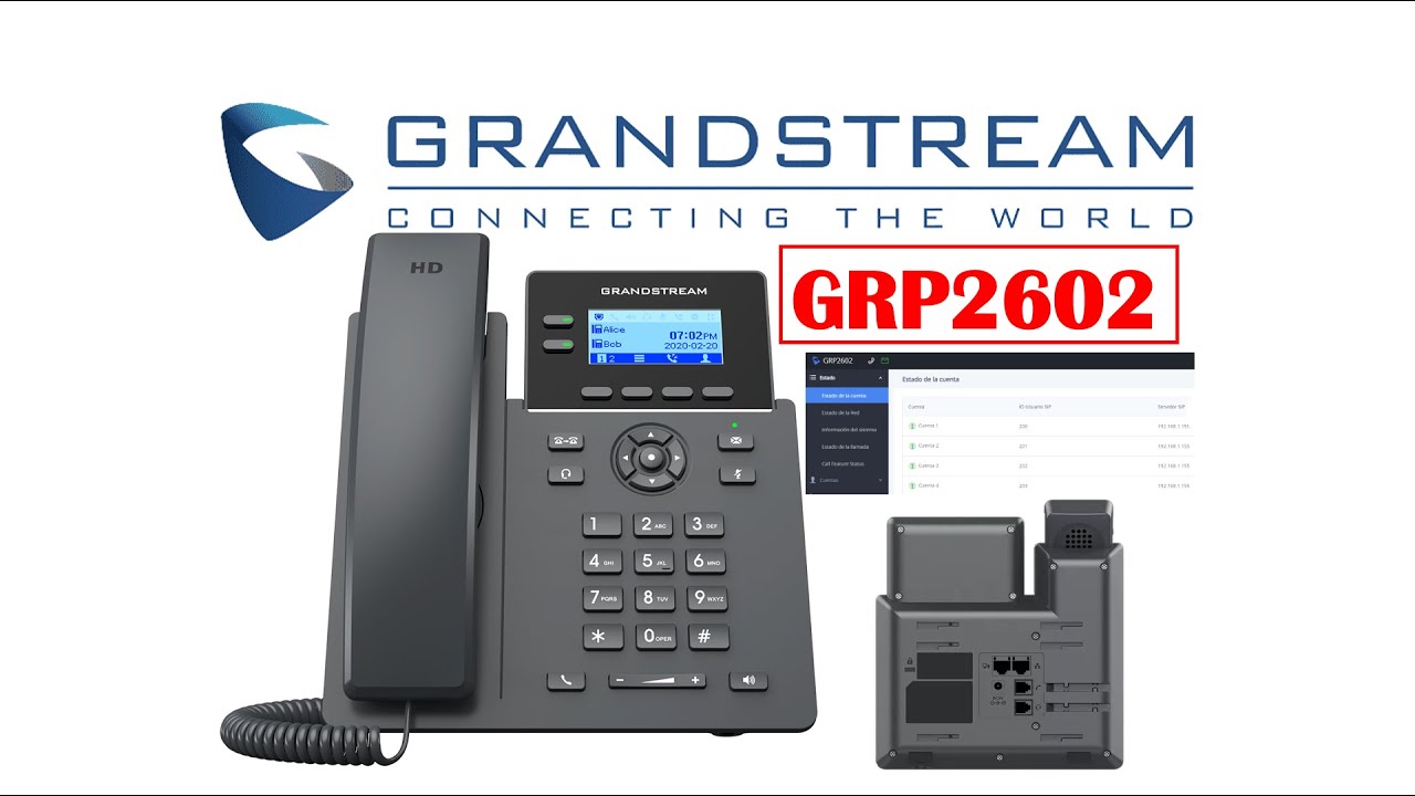 COMO CONFIGURAR TELÉFONO IP GRP2602 GRANDSTREAM