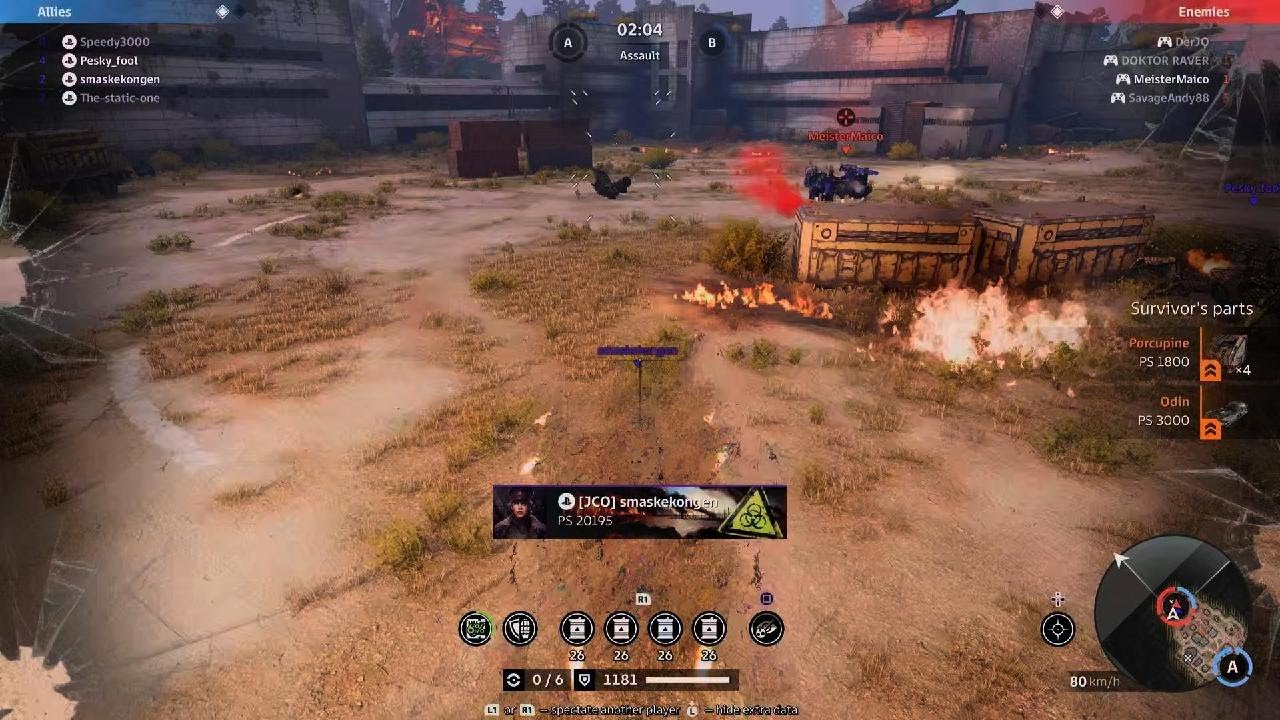 Crossout Clan War - JCO vs HELLH