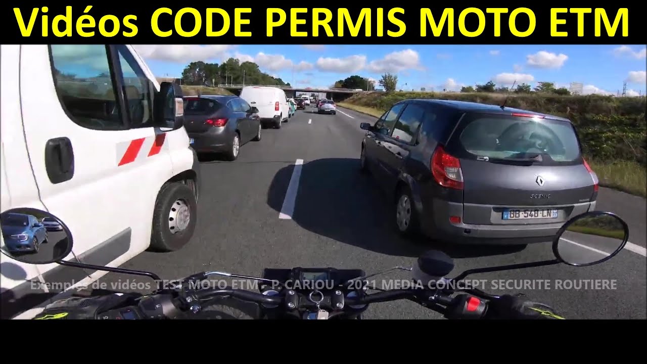 ✅Exemples de vid&eacute;os ETM - Examen de CODE MOTO