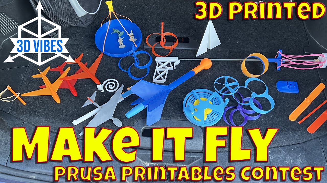 3D Prints from the Make It Fly Prusa Printables Contest