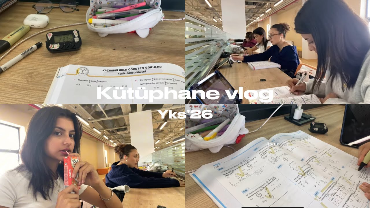 KÜTÜPHANE VLOG | yks is calling #1 #yks26 