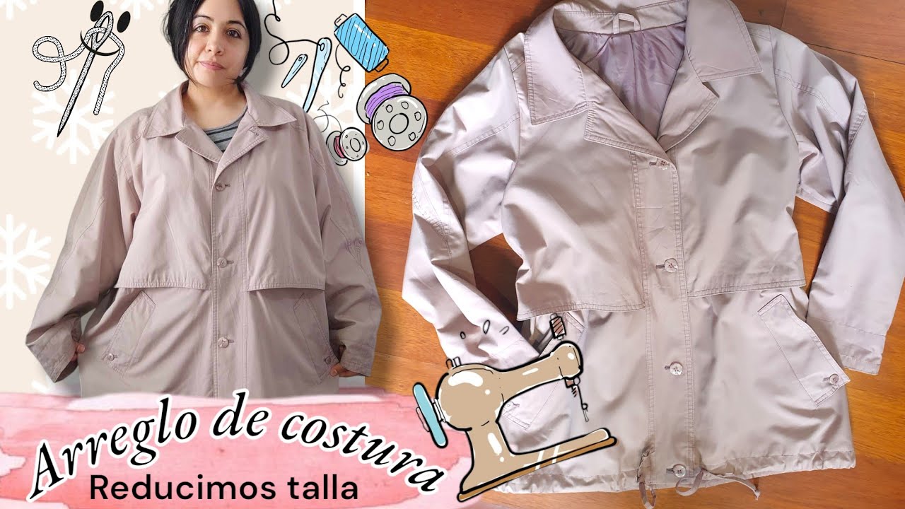 Achicamos la talla de una chaqueta/ arreglo de costura🧵🪡