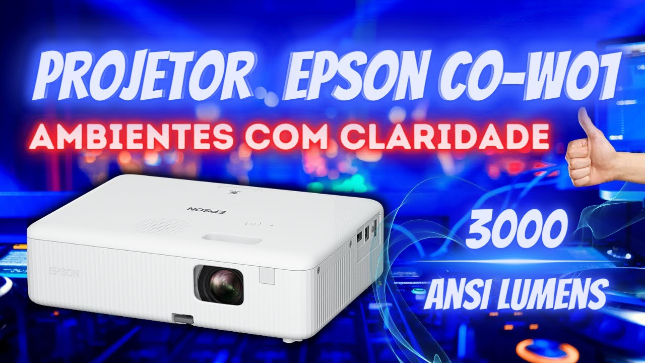EPSON CO-W01 - Projetor Flexível Compacto perfeito para negócios e ótimo para Filmes & Séries