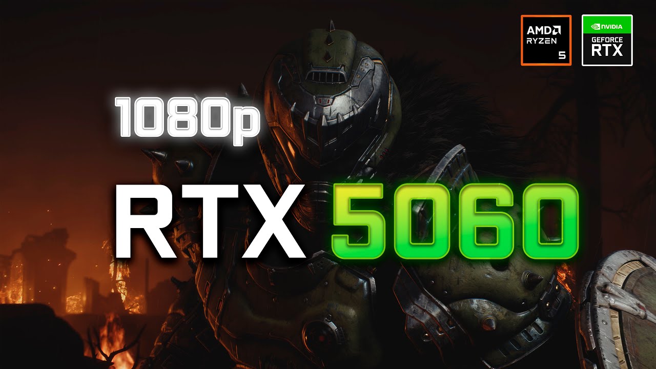 Doom: The Dark Ages - RTX 5060 Performance test | 1080p Ray Tracing with DLSS, DLAA