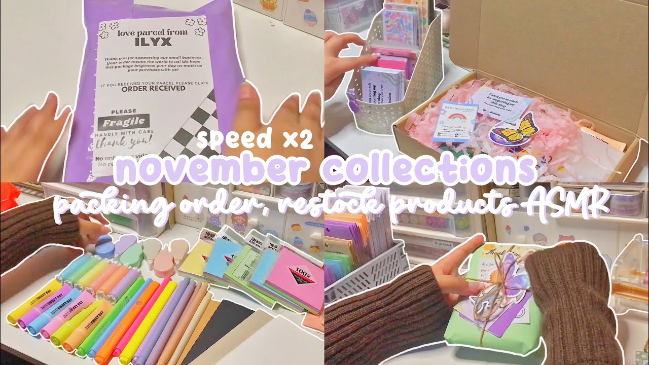 Packing order & product restock ~ speed x2 (November vids collections)