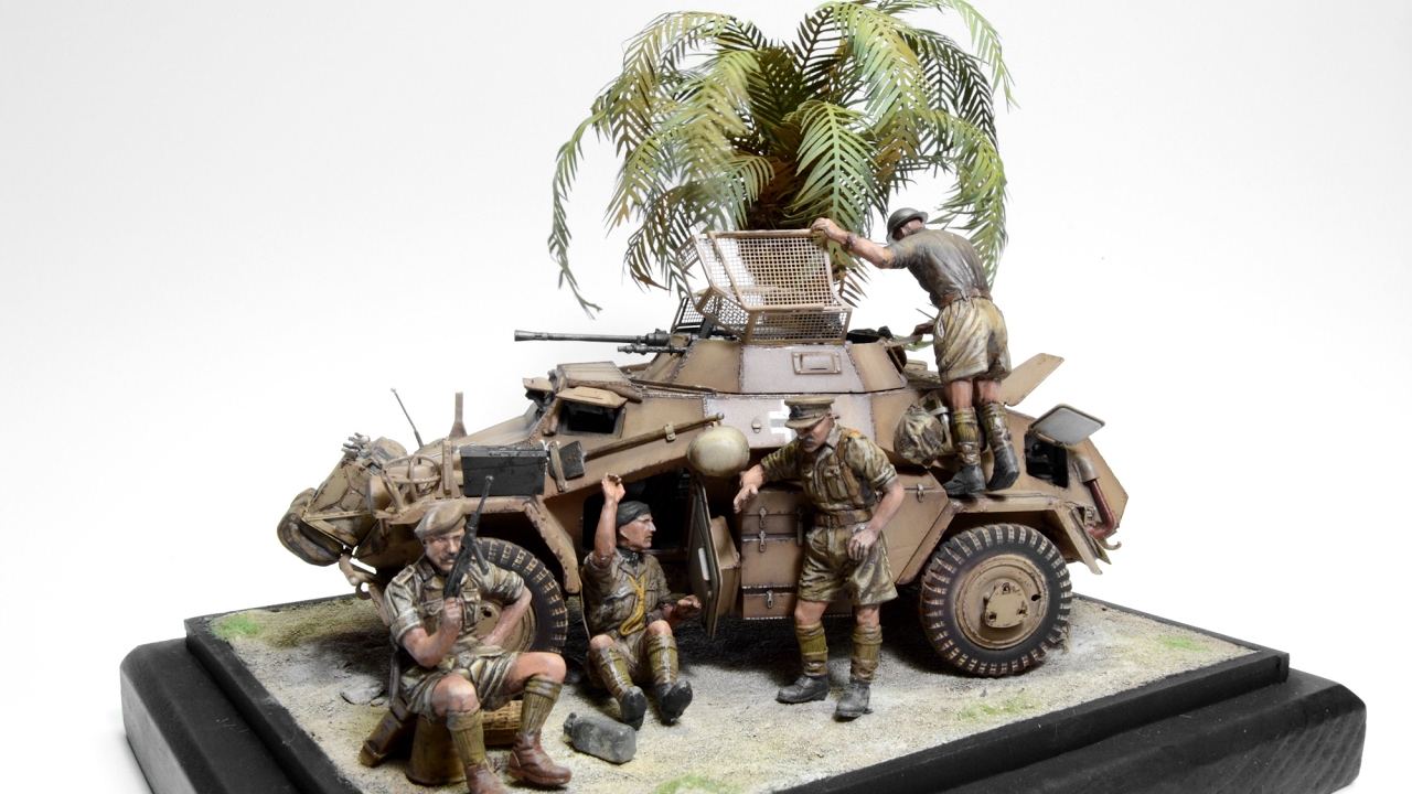 Diorama - SdKfz 222  palm tree 