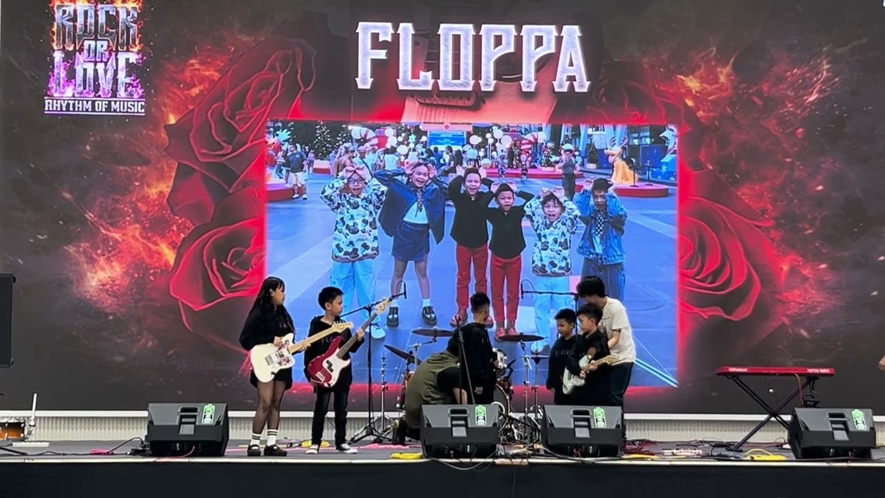 เวทีงาน Rock or Love rhythm of music  #mcchall #rockorloverhythmofmusic #floppaband #kidsband 