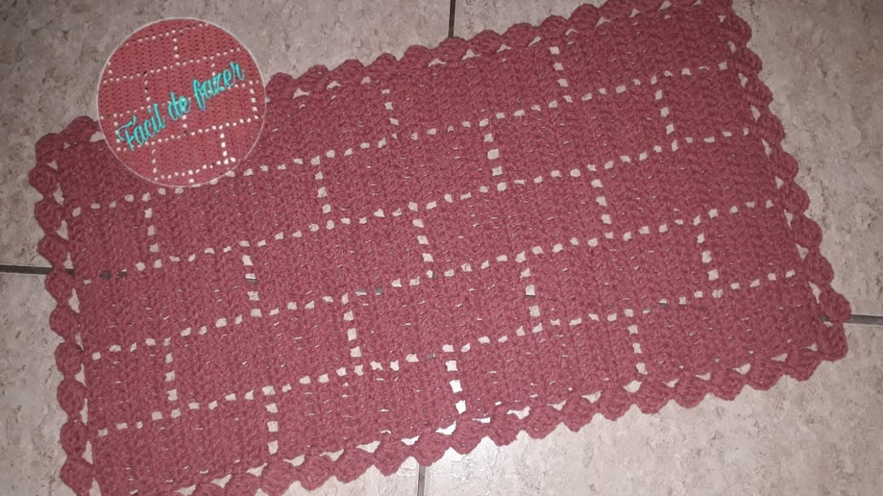 TAPETE DE CROCH&Ecirc; RETANGULAR