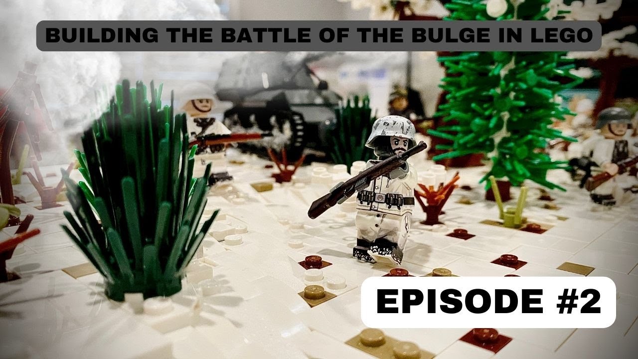 LEGO WW2 BUILDING THE BATTLE OF THE BULGE IN LEGO EPISODE #2 | FOX HOLES AND TREES!