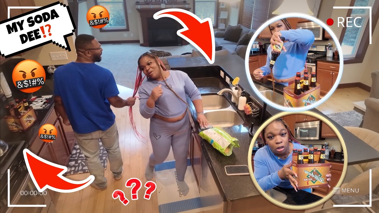 POURING OUT ALL MY BOYFRIEND’S ROOT BEER TO SEE HIS REACTION 😳🥤*HE LOST IT* (REVENGE) 