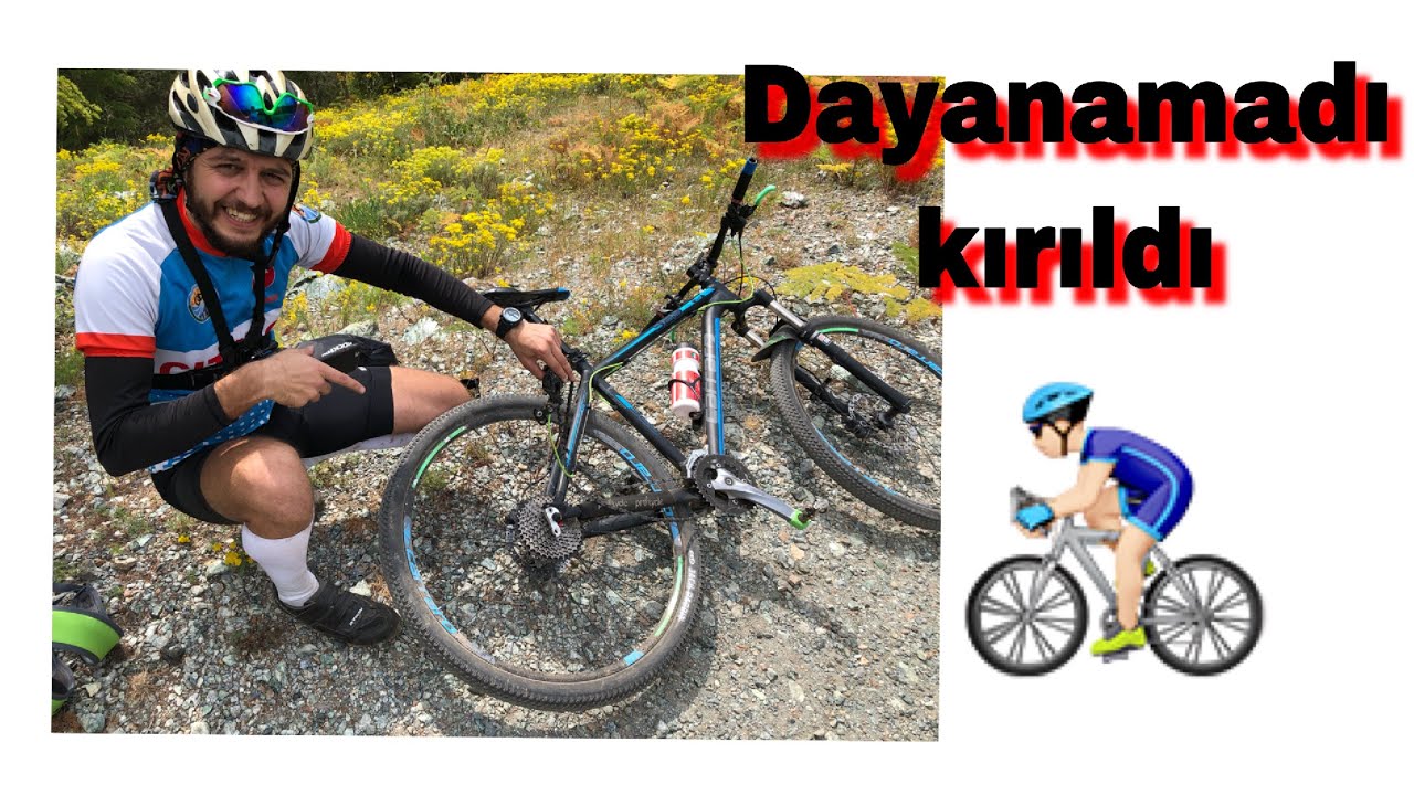 BİSİKLETİ KIRDIM DAĞ BİSİKLET İ MTB HIZLI İNİŞ KAZA