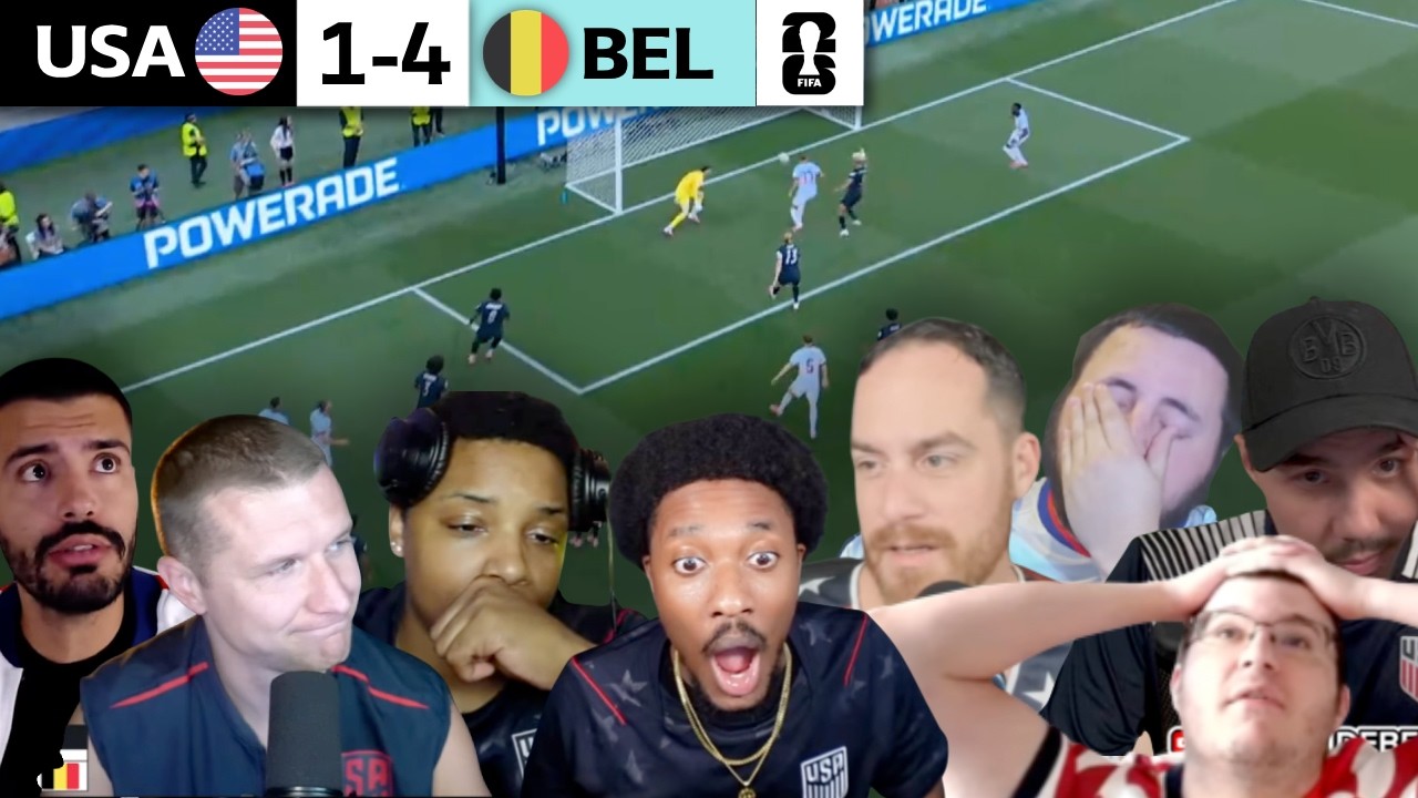 USA FANS DEPRESSED! 😭 BELGIUM SMASH USMNT 4-1 in World Cup Round of 16! | REACTIONS
