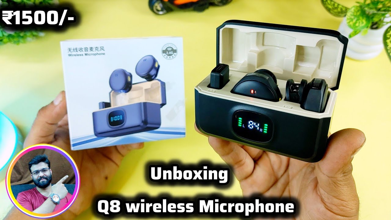 Q8 Dual Wireless Microphone unboxing & Review