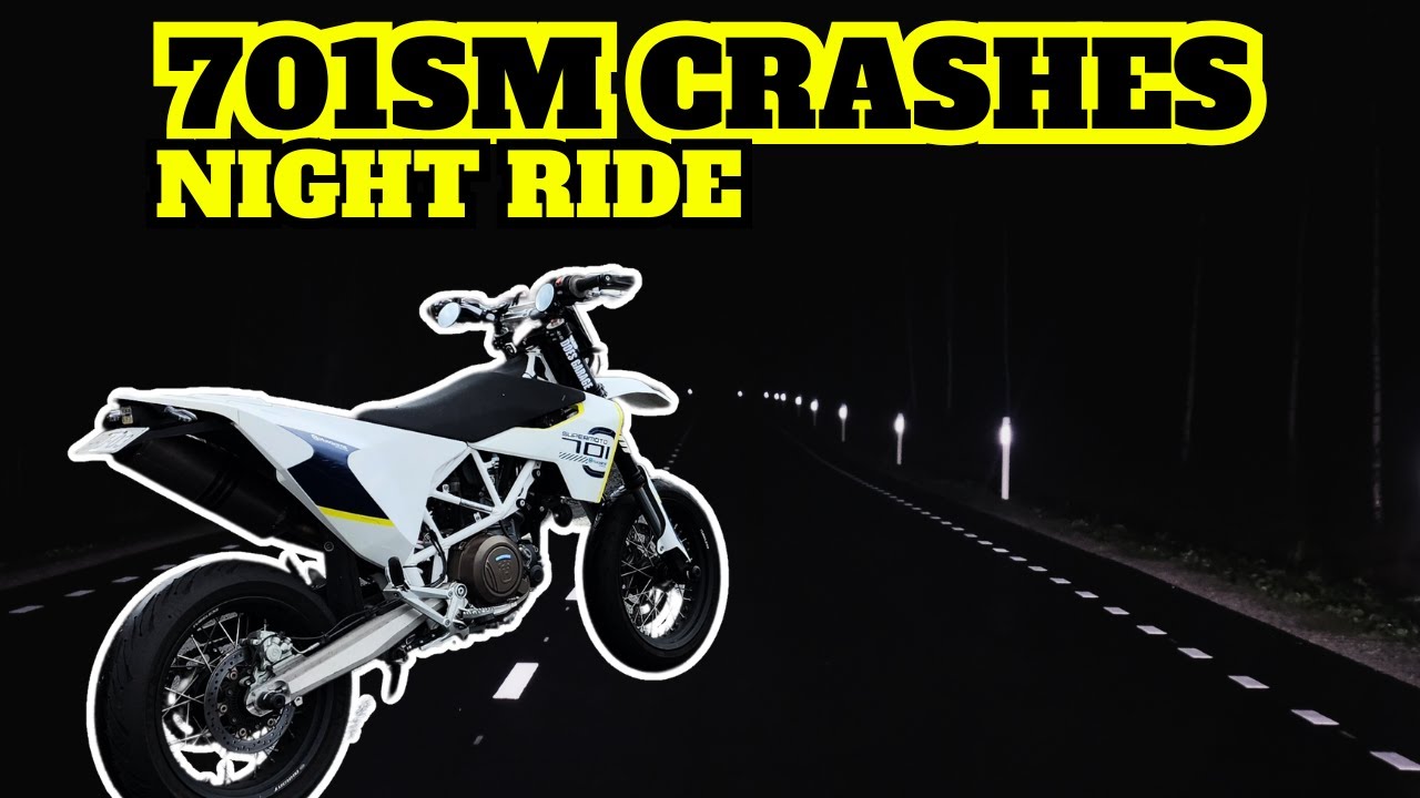 Husqvarna 701 Supermoto Crashes Night Ride