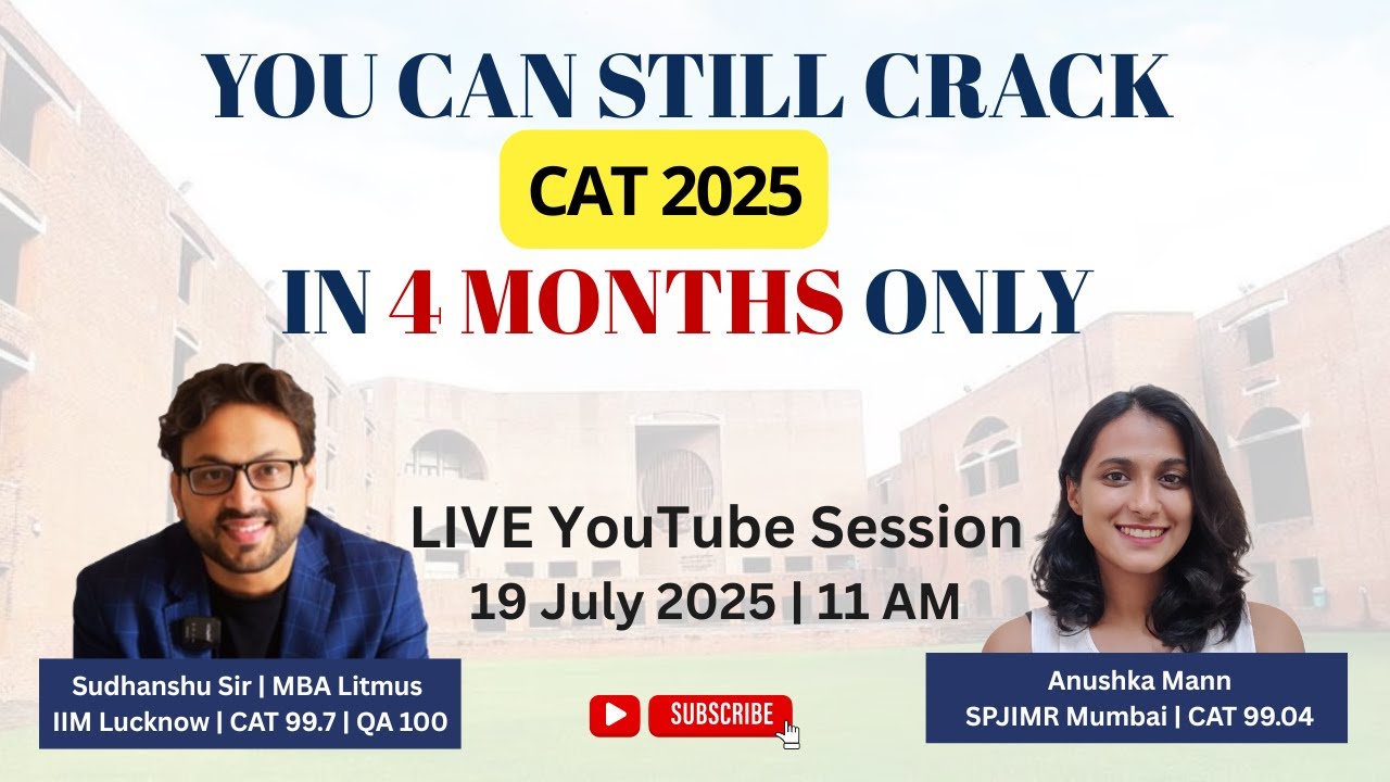 CAT 2025 Possible in 4 Months Only | Our Tested Strategy | Sudhanshu Sir x Anushka Mann