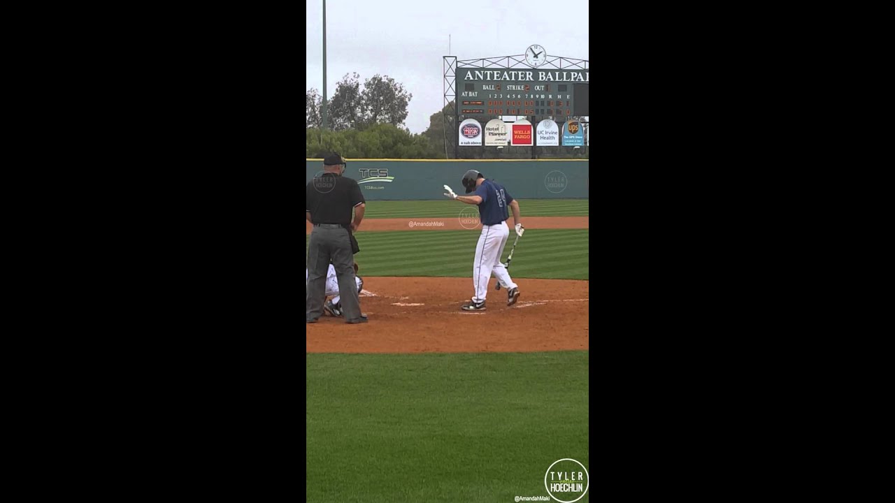 Tyler Hoechlin's 2nd (and last) at bat - UC Irvine Alumni Baseball Game
