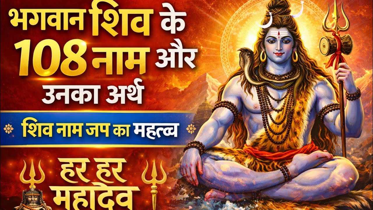 भगवान शिव के 108 नाम और उनका अर्थ | शिव नाम जप का महत्व | हर हर महादेव | Shanti Vandana