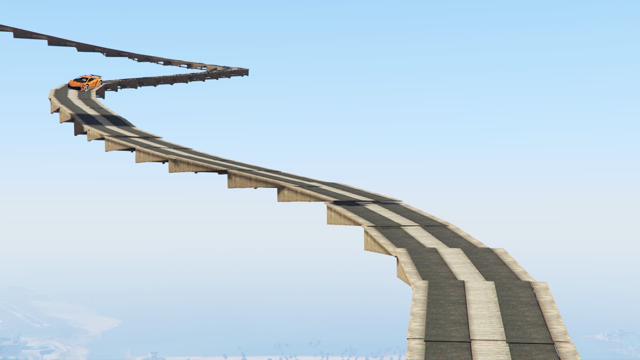 ROLLER COASTER RAMP! (GTA 5 Funny Moments)