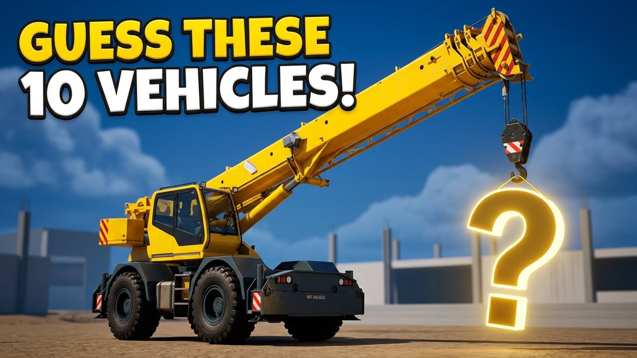 10 Construction Vehicle Names for Kids in English | Kids Education 