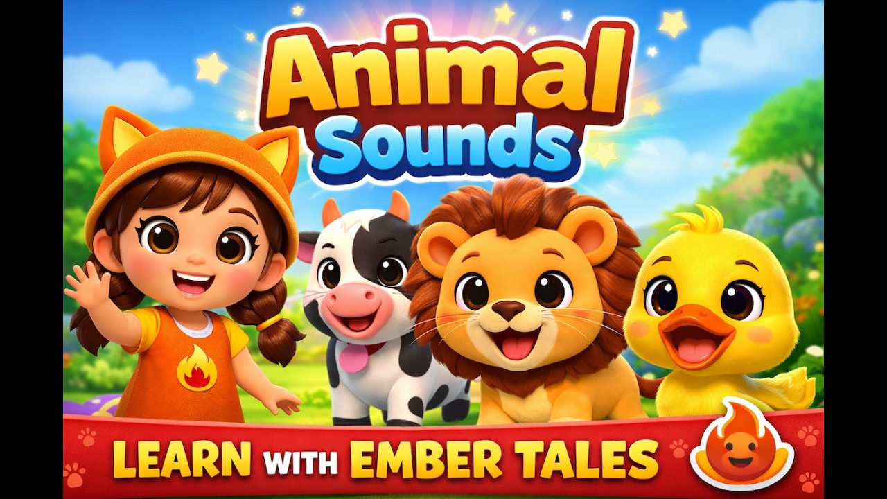 Звуки животных для детей | Изучаем звуки животных | Ember Tales