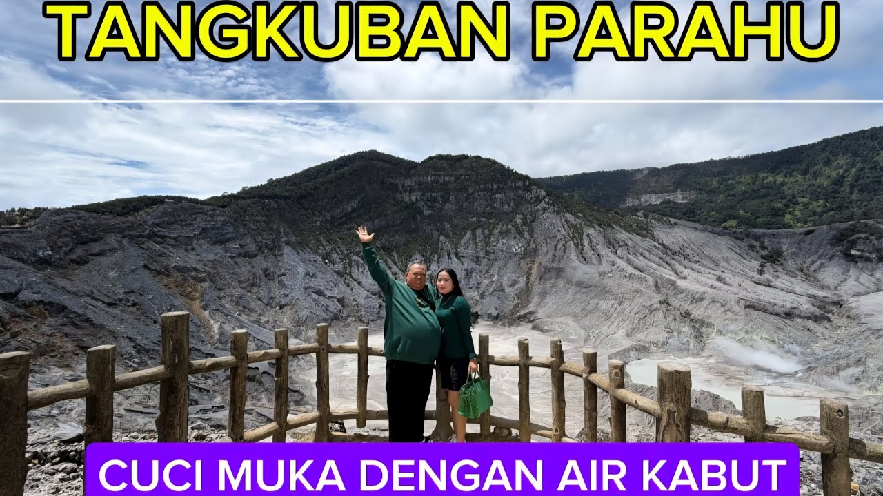 Cuci muka dengan air kabut di tangkuban parahu 