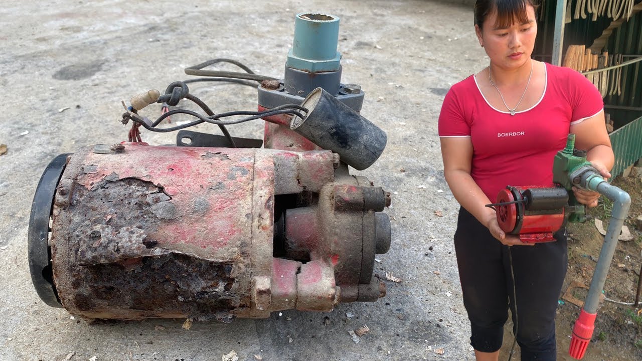 Mechanical Girl. Repair Complete Restoration Of Electric Water Pump \ Blacksmith Girl