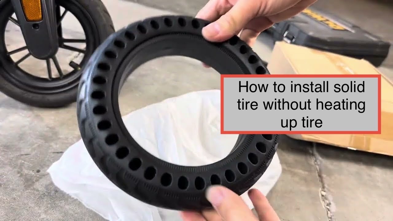 Installing Airless Honeycomb Front Wheel Tire on GOTRAX Apex Pro installation Instructions tutorial