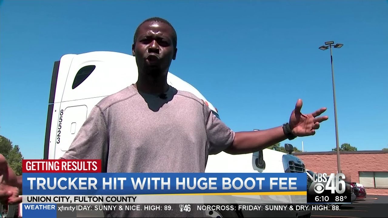 Trucker hit with huge boot fee