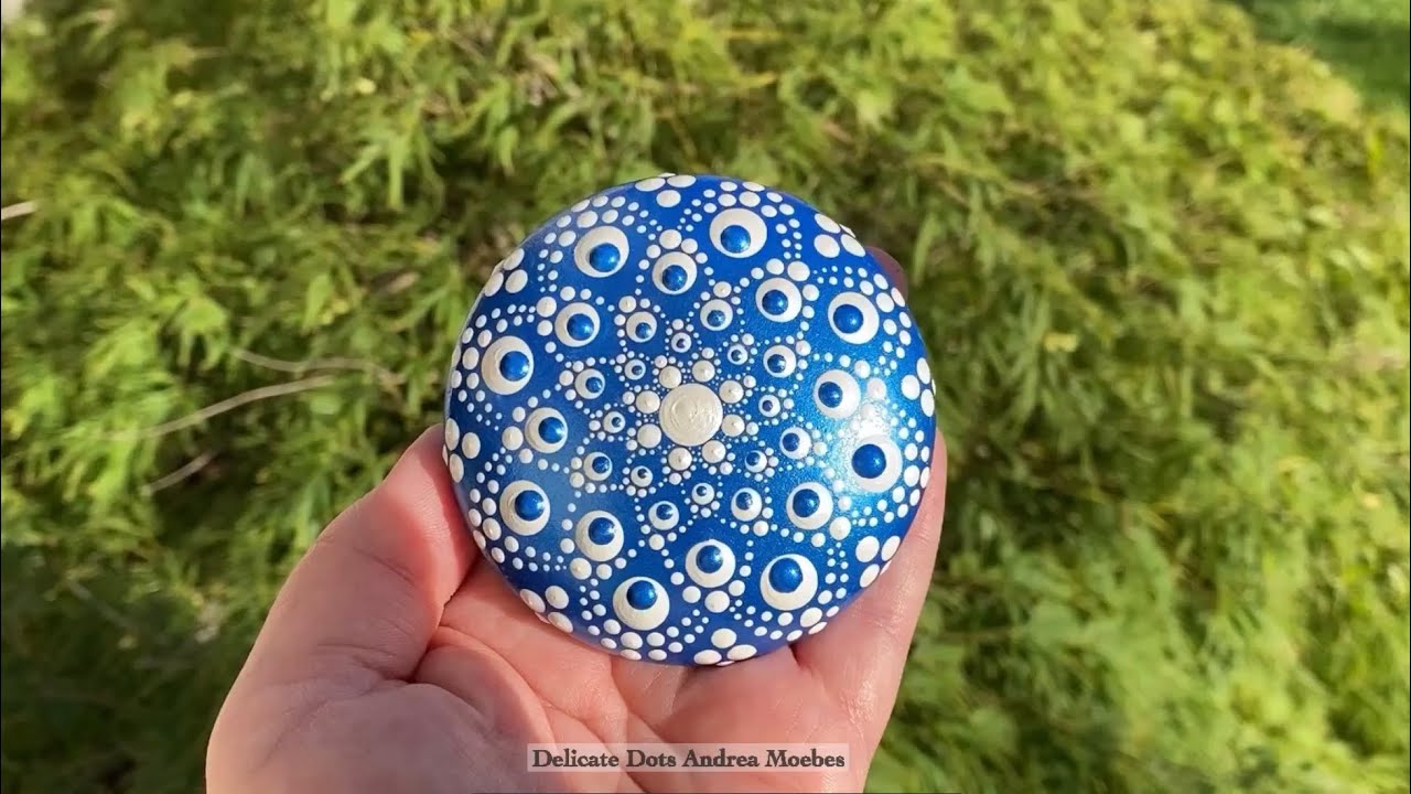 Dot Mandala Painted Stone Tutorial