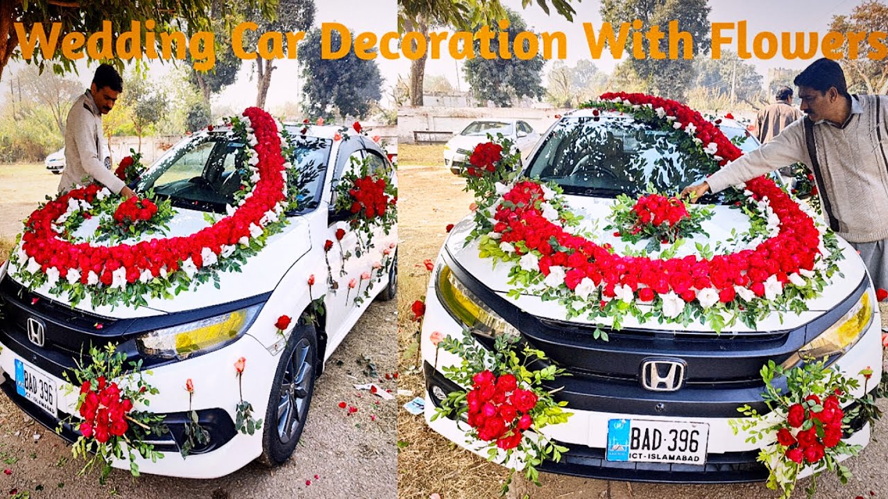 Car Decoration For Wedding With Flowers | Car Decoration For Wedding |