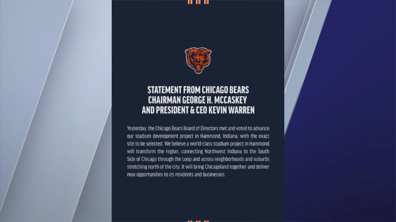 Команда Chicago Bears проголосовала за продвижение проекта строительства стадиона в Хаммонде.
