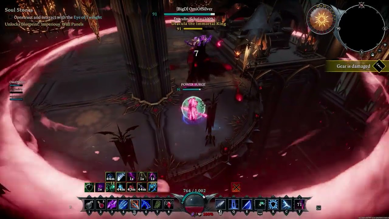 V rising Bruteforcing Dracula boss fight with twinblade and ice