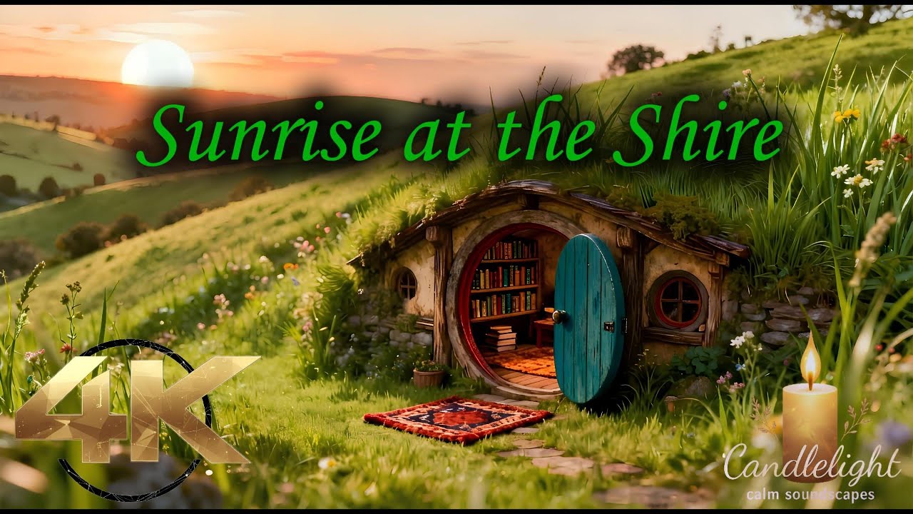 🌄 A Peaceful Shire Morning 🌿 Hobbit-Inspired Ambience for Reading, Relaxing & Focus | 4K